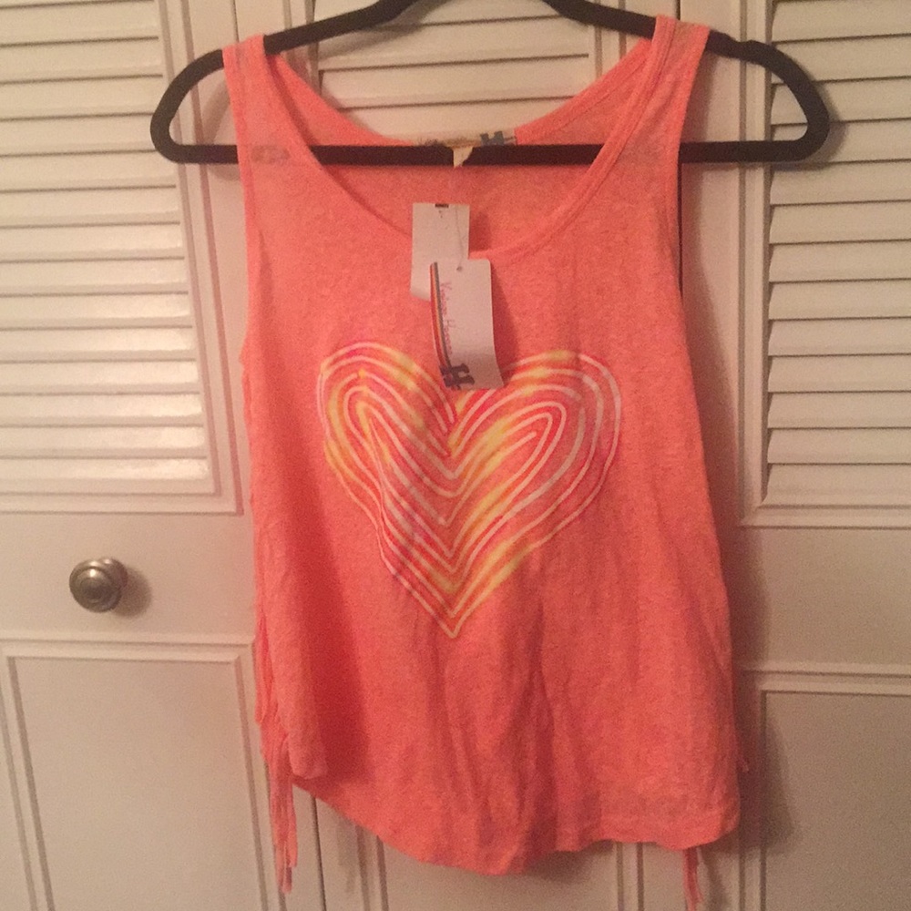 Vintage Havana girls tank tee with hearts.